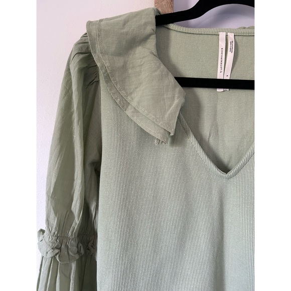 Anthropologie Sage Green Blouse - Picture 5 of 7
